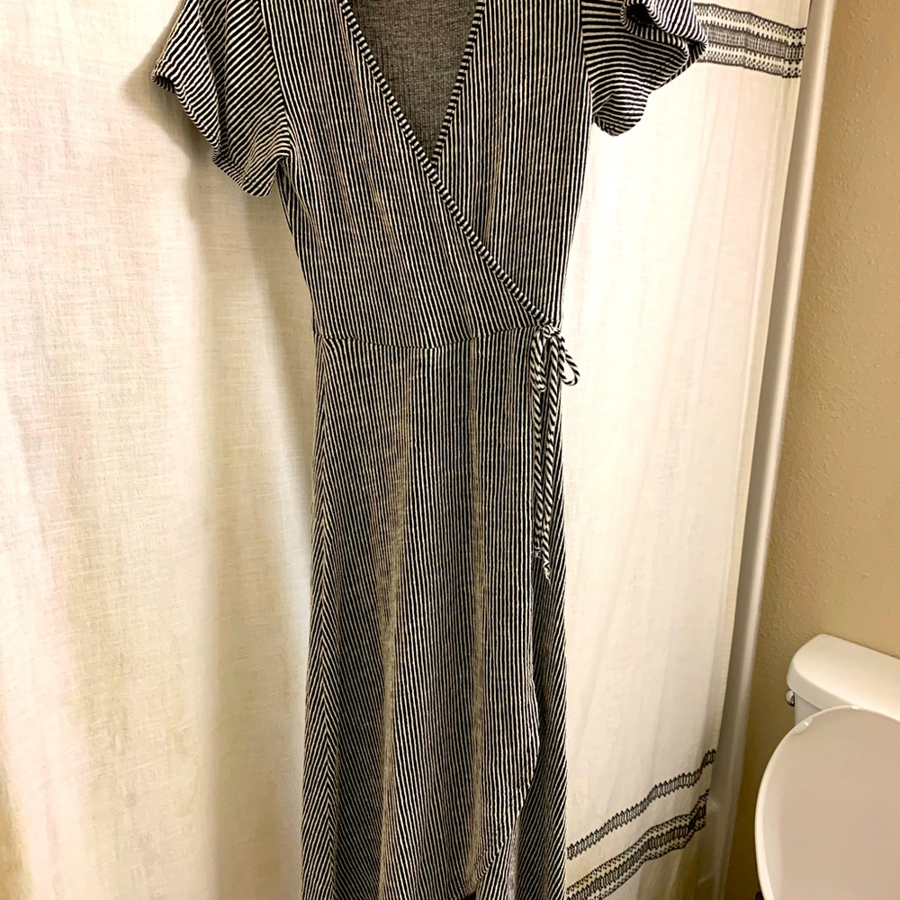 Caution to the wind Faux Wrap around dress.
